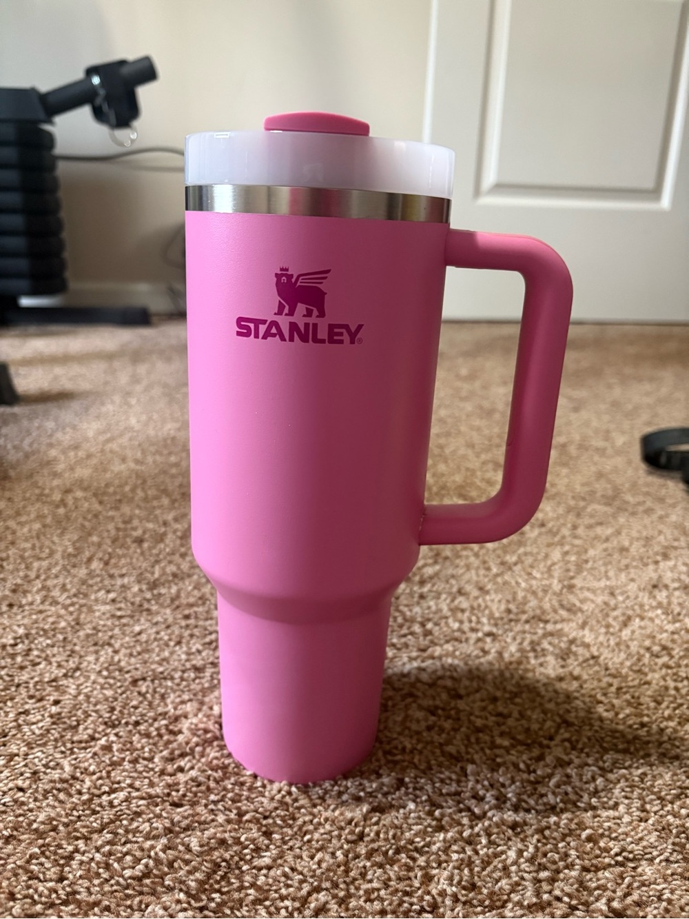 Stanley Pink Insulated Handle Mug with Spill-Resistant Lid - Picture 1 of 1